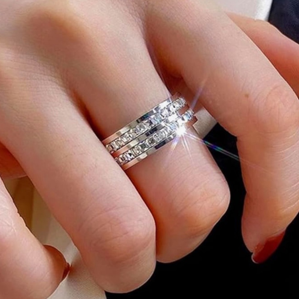 Double ring look bling bling